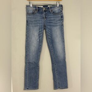 Pilcro Anthropologie Hyphen Slim Straight Jeans Sz26 Light Wash Stretch Denim